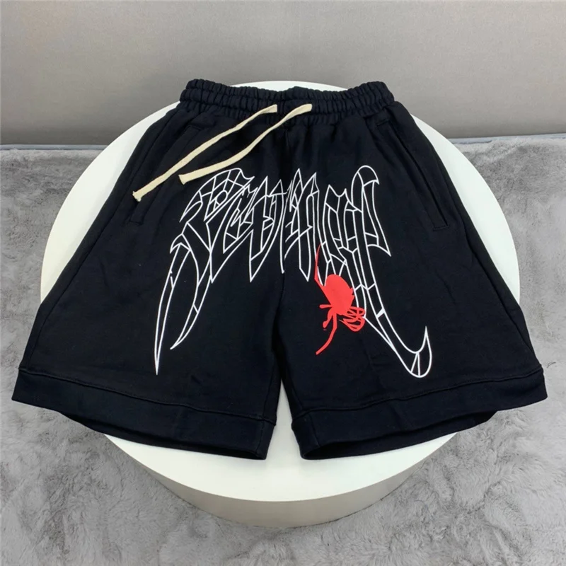 

Men Women 1:1 Quality Vintage Shorts Blue Lightning Print Breeches 2021ss XXXtentacion Revenge Shorts