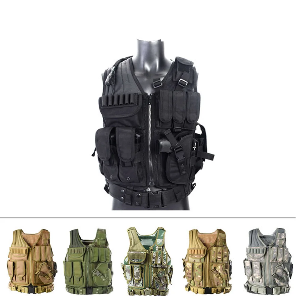 

Tactical Vest Police Military Body Armor Hunting Vest Outdoor Army Molle Adjustable Airsoft Training Men Combat Equipment Armor