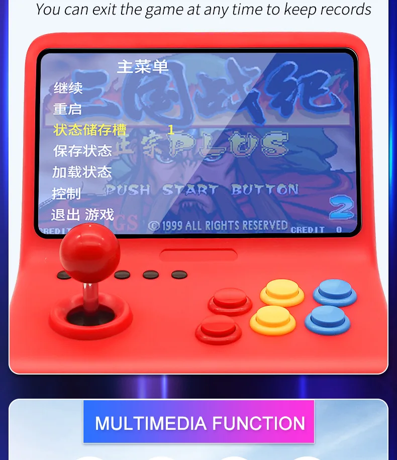 

9 inch IPS Arcade Joystick Gaming Console 64GB 10000 Games Gamepad Quad-core CPU Simulator Video Gaming Console