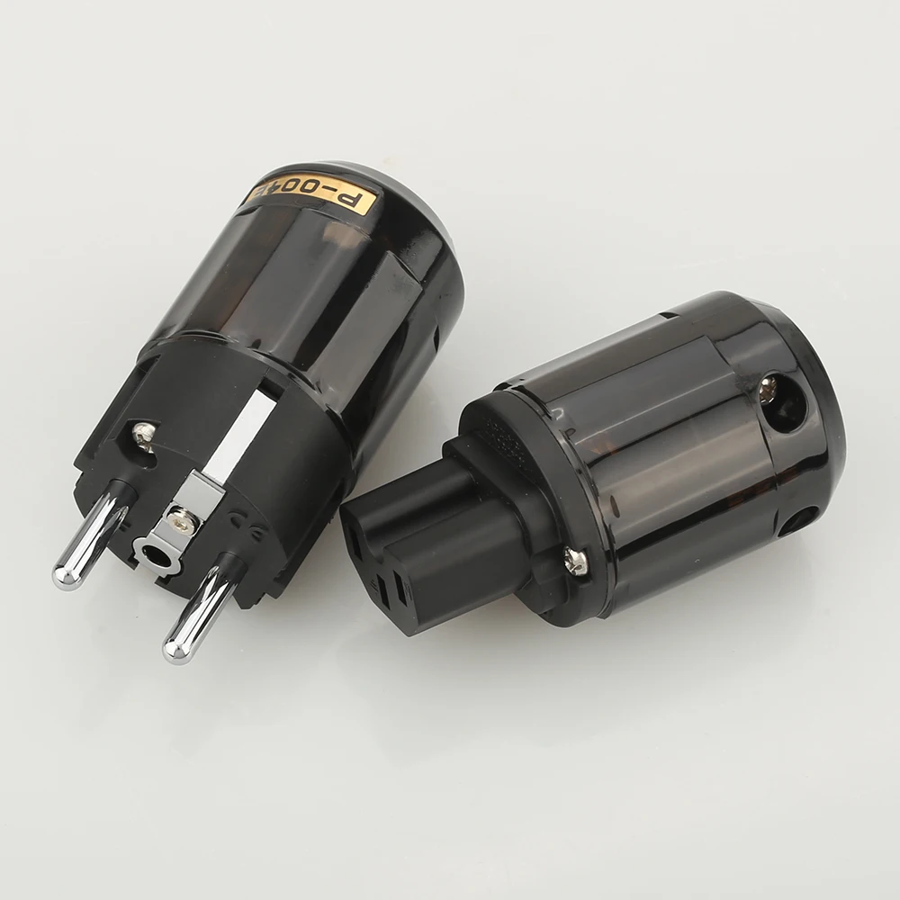 Пара P-004E EUR AC Разъем питания Schuko Разъем C-004 IEC разъем HIFI сетевой разъем питания