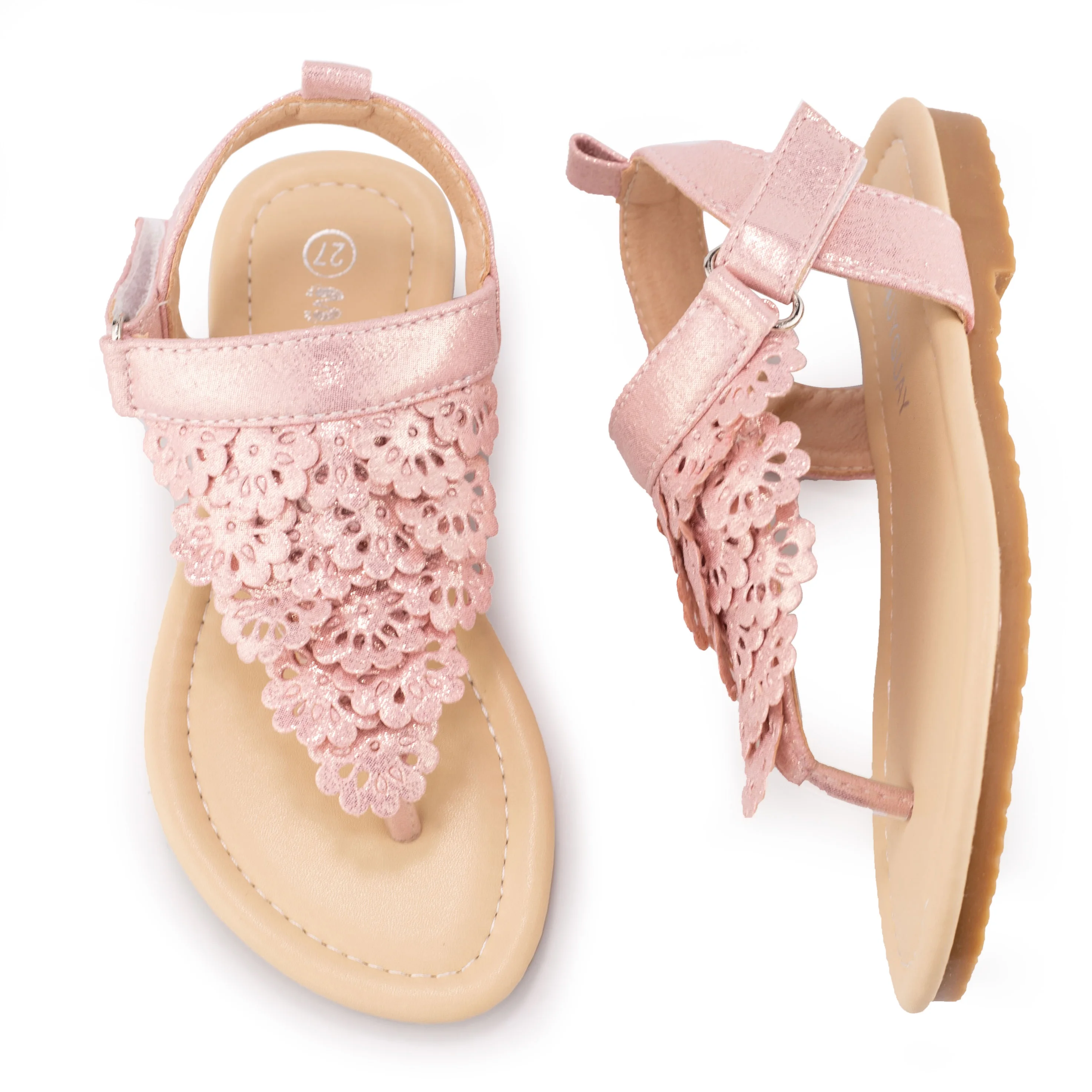 MUYGUAY-Sandalias para ni&ntilde;as peque&ntilde;as, chanclas con correa en el tobillo, Punta abierta, zapatos de vestir de verano-3