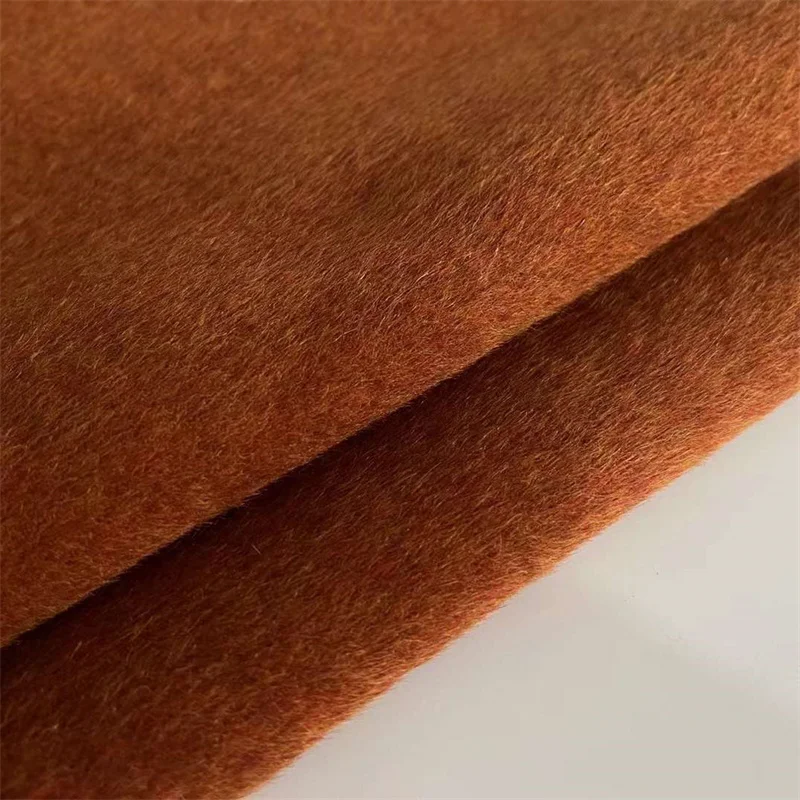 NW174 двухсторонняя закатная оранжевая шерстяная ткань женское осенне-зимнее