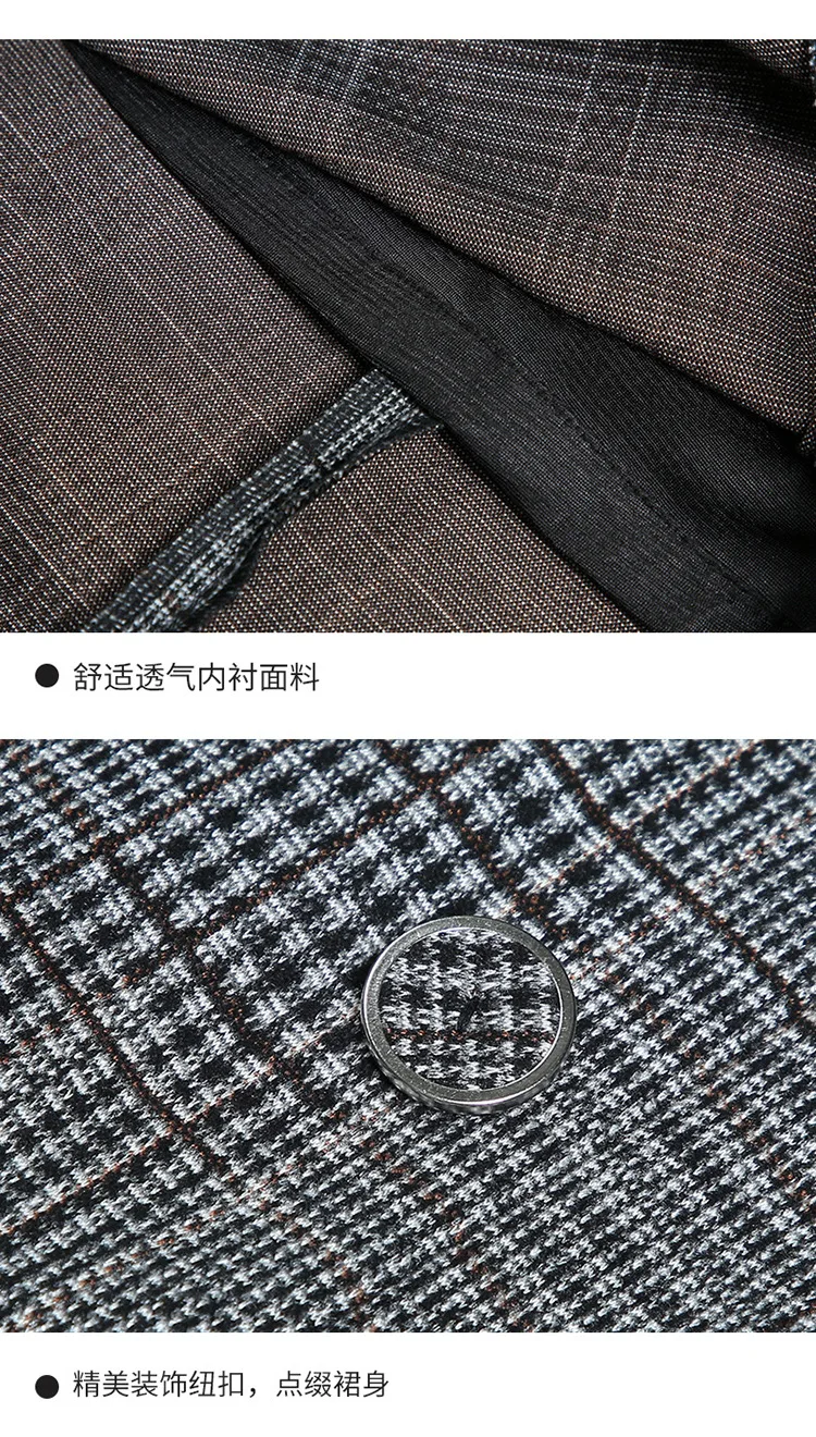 

Plus Size 4XL Autumn Winter Women High Waist Slim Casual Mid-long Plaid Skirt Office Lady Elegant Knee-Length Bodycon Skirts