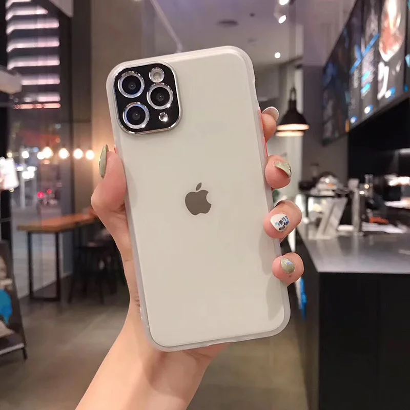 Защитный чехол для объектива для iPhone 11 Pro Max чехол s Мягкий силиконовый металлический чехол для ухода за линзами для iPhone X XS Max XR противоударный чехол - Цвет: white