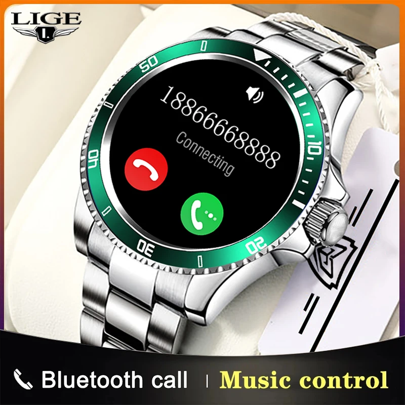 Cheap LIGE 2021 New Smart Watch Men Full Touch Screen Sports Fitness Watch IP68 Waterproof Bluetooth For Android ios smartwatch Mens