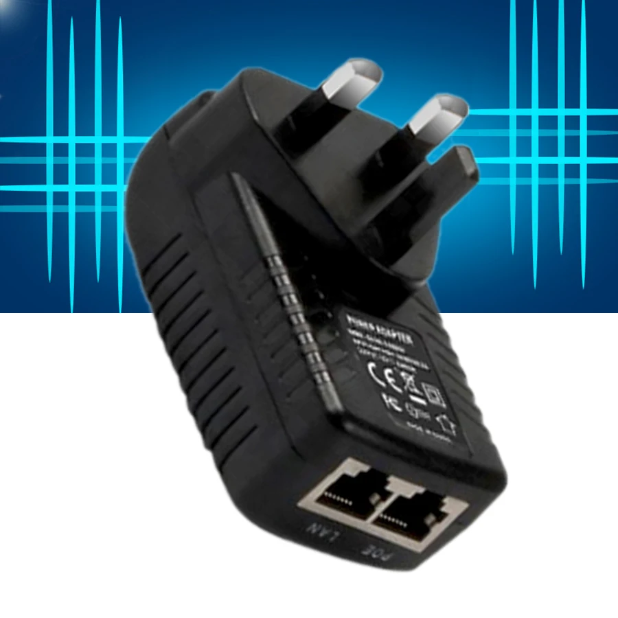 AC/DC 24 В 1A POE инжектор Ethernet адаптер IP-камеры/переключатель питания для телефона PoE