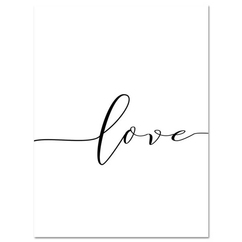 Настенный плакат с надписью Hand Love | Дом и сад