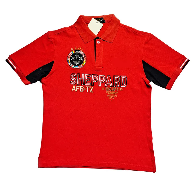 Рубашка поло мужская с коротким рукавом хлопок воздухопроницаемая приталенная