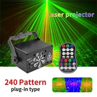 stage led 240 patterns usb rechargeable led laser projector lights rgb uv dj party disco light for xmas new year birthday party