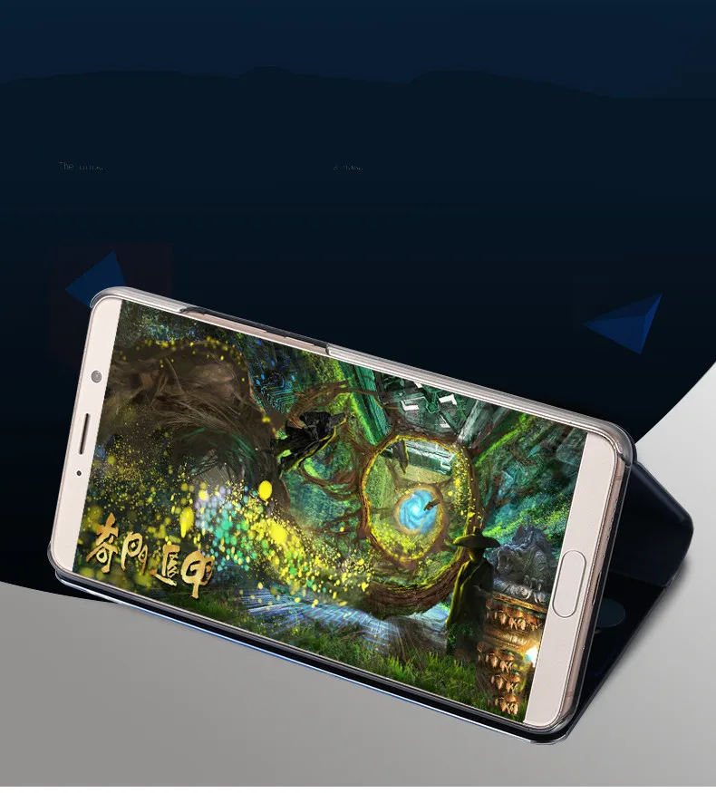 Прозрачный стоячий чехол для huawei P20 Mate10 mate10 pro Mate20 Lite умный кожаный зеркальный |