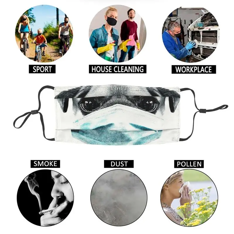 

Washable Quarantine Pug Mask Chinese Dog Anti Dust Protection Cover Respirator Muffle