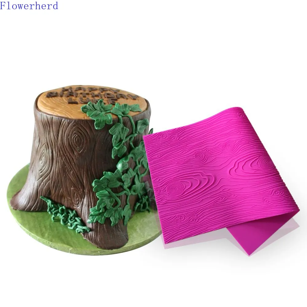 Дерево рельефная текстура Fondant (сахарная) с кружевным краем силиконовые формы