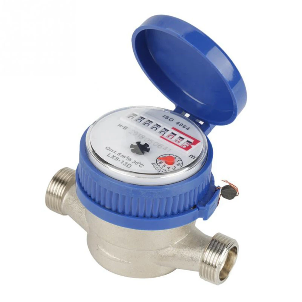 

15mm 1/2inch Flow Measure Garden Home Digital Display Rotary Counter Easy Install Tap Cold Water Meter Universal Clear Readings