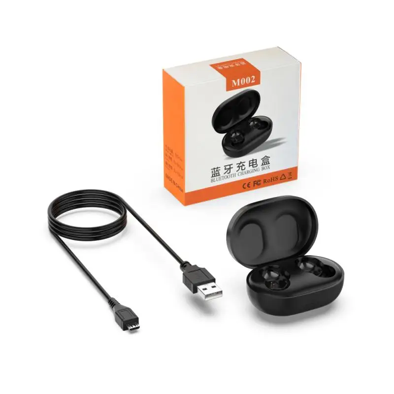 Беспроводная гарнитура зарядное устройство со склада черный цвет с 1 метровым