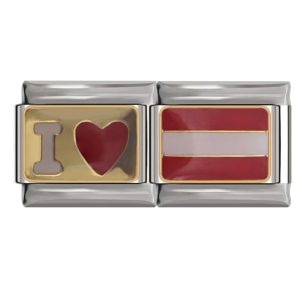 Hapiship новинка ширина 9 мм оригинальная Маргаритка I Love Национальный флаг мира