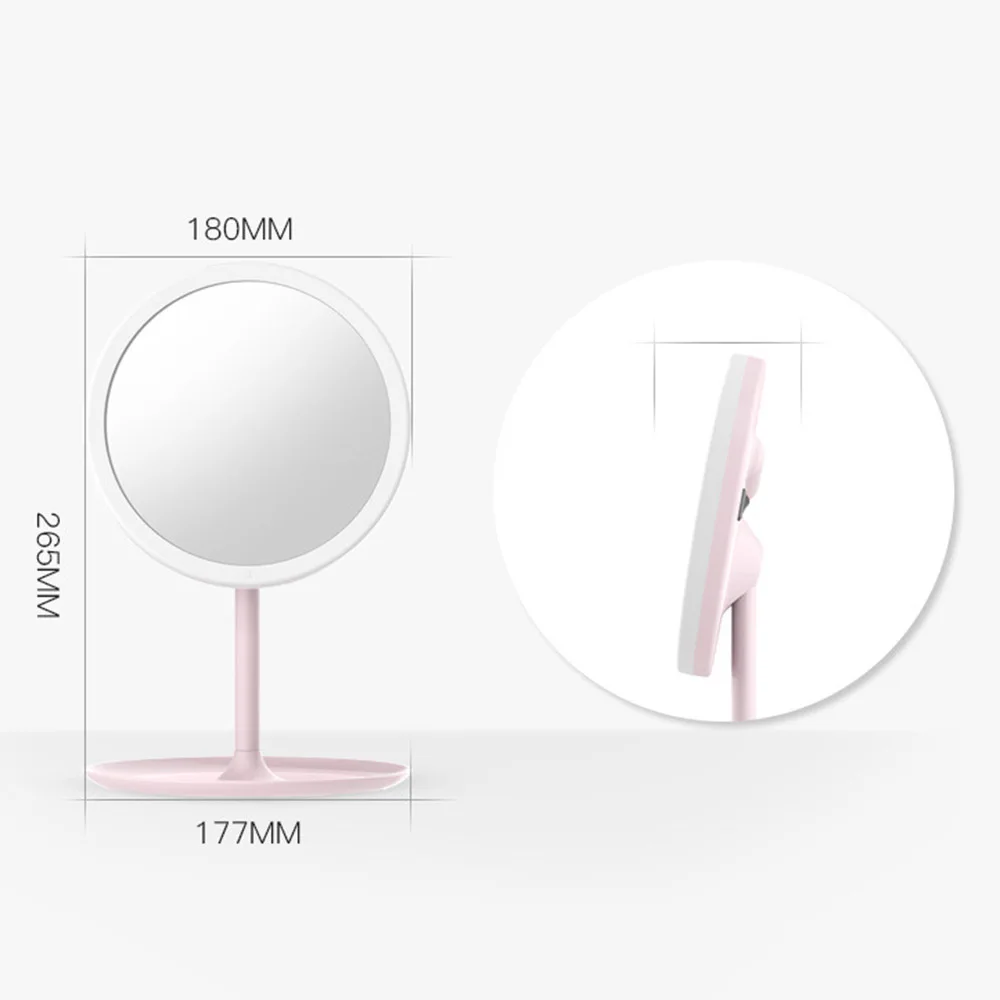 Светодиодный макияж зеркало со съемной/База хранения естественный белый
