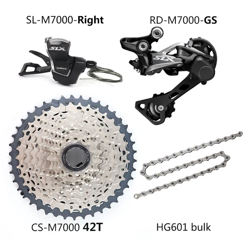 SHIMANO SLX M7000 Upgrade-Kit MTB горный велосипед M7000 набор 11 скоростей 42T 46T M7000 задний переключатель рычаг переключения передач kmc цепь - Цвет: 11-42T Bulk HG601