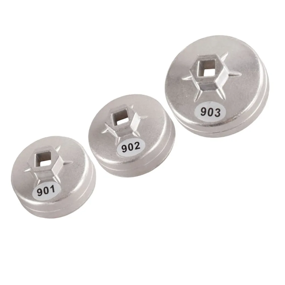 

3 шт. инструмент для снятия масляного фильтра типа крышки инструмент для сборки автомобильного ремонта торцевой ключ типа крышки серебрист...