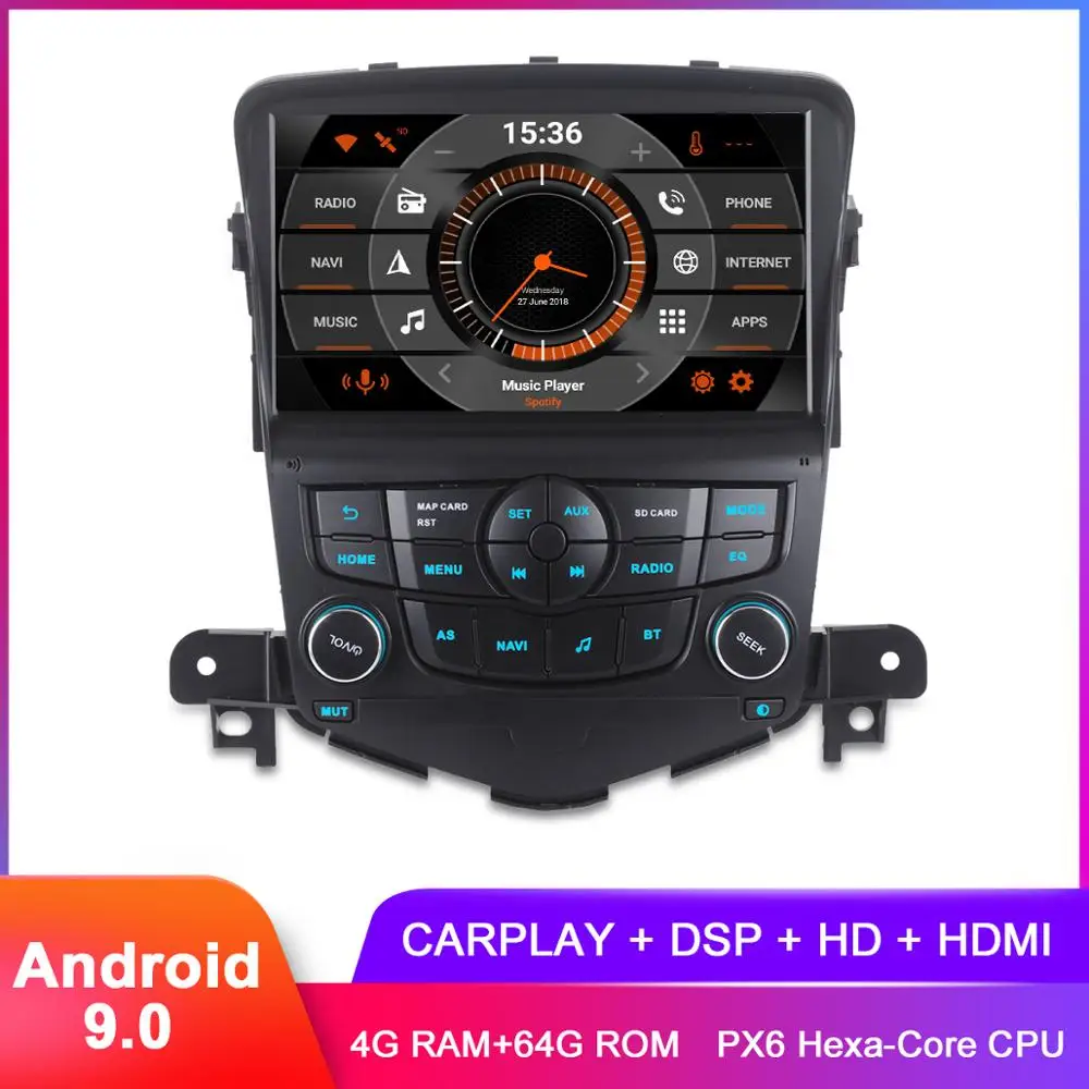 " ips Android 9,0 Carplay для Chevrolet Cruze 2008 2009 2010 2011 Авто Радио FM gps навигация DSP аудио видео плеер TDA7850