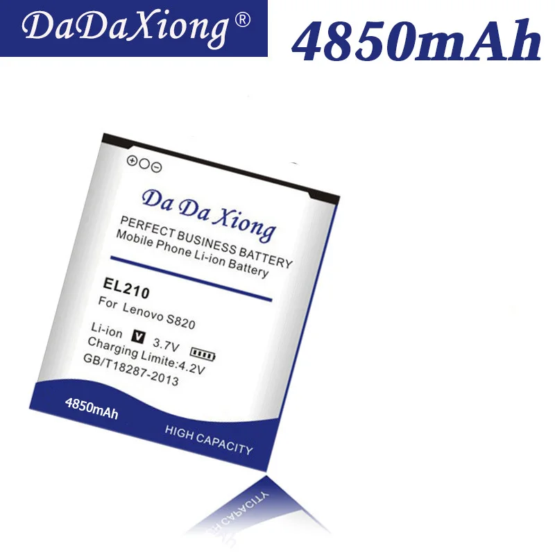 Аккумулятор Da Xiong 4850 мАч BL210 для Lenovo S820 A656 S650 S658t S820E A770E A536 A750E A766 A658T A828t аккумулятор