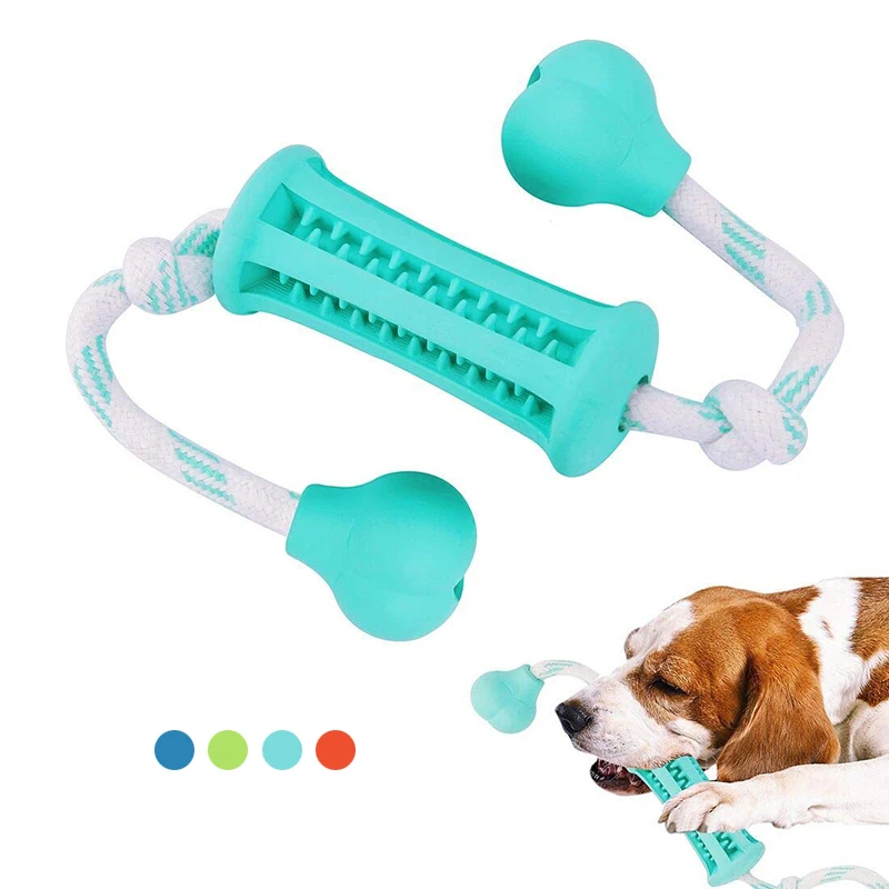 

Durable Dog Chew Toys Nontoxic Rubber Teeth Cleaning Pet Toys For Small Medium Large Dogs Washable Rope Toys Dog Accessories
