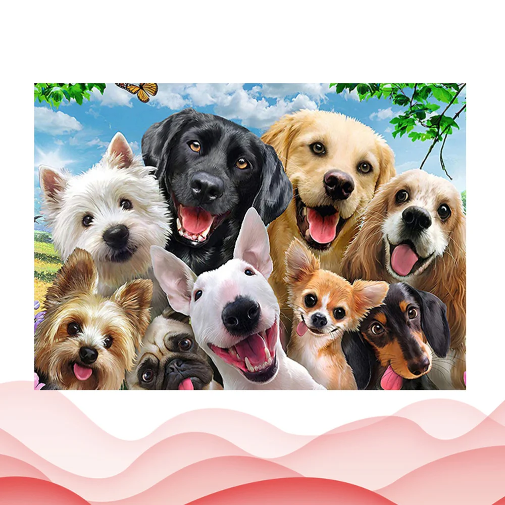

1 Set 1000pcs Puzzles Decompression Jigsaw Puzzle ntelligence Puzzle Dogs Pattern Puzzle for Kids and Adults