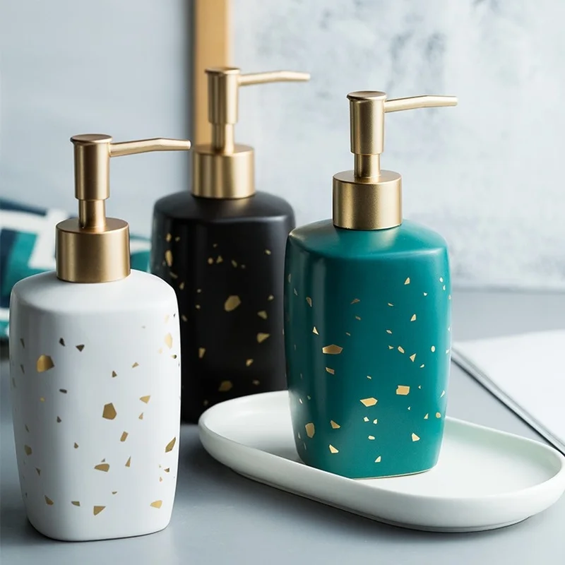 Диспенсер для жидкого мыла с узором из неравномерных фрагментов 380 мл диспенсер