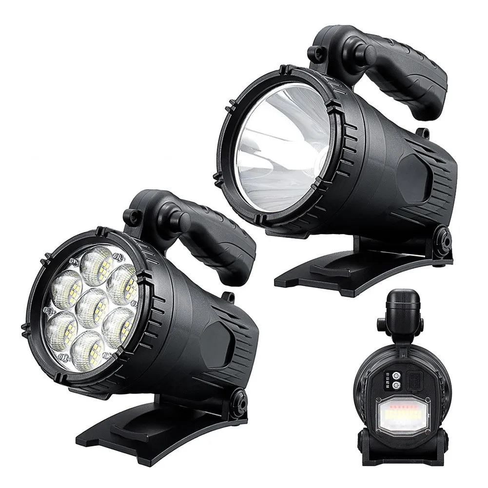 

1500/1700ml Glare Searchlight Rechargeable Work Light Torch Spotlight Hand Lamp Outdoor Camping LED Flashlight Lantern Parts
