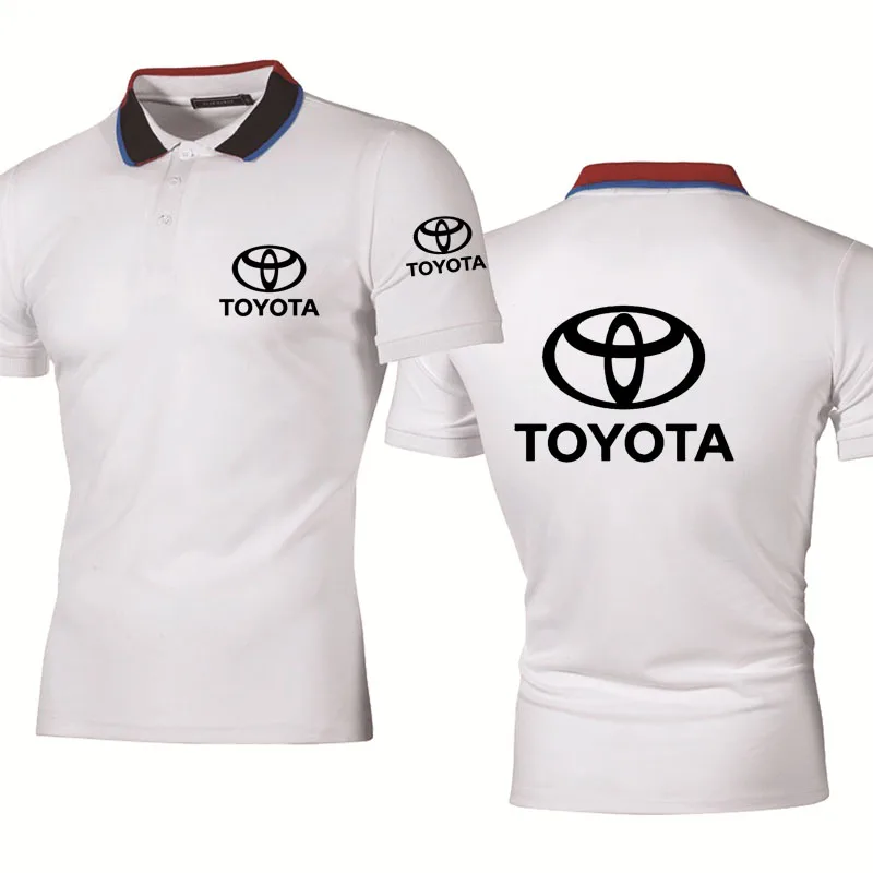 

Рубашка-поло мужская с коротким рукавом, хлопок, логотип машины Toyota, модная повседневная брендовая футболка в стиле хип-хоп, Харадзюку, цвет ...