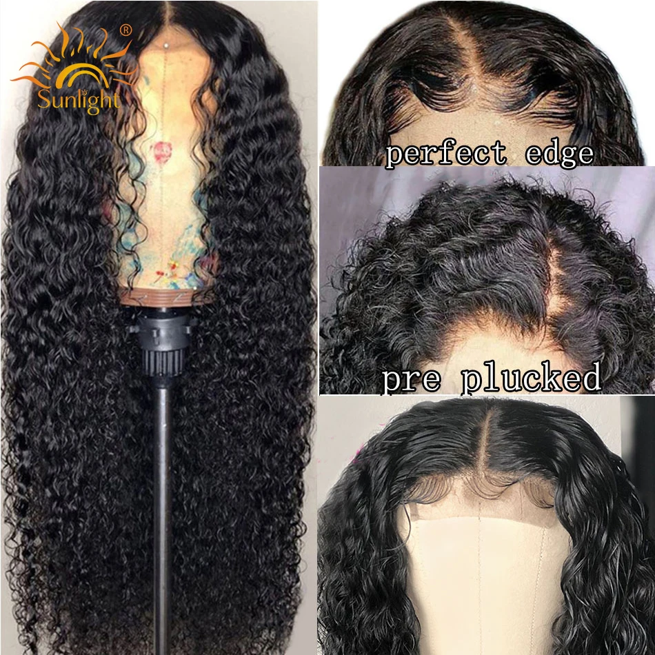 Brazilian Deep Wave Wig Lace Front Human Hair Wigs Pre Plucked Lace Wig For Women Sunlight Natural Remy 13x4 Lace Front Wigs