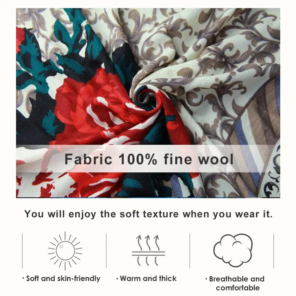 

Wool Women Scarves Stoles Elegant Carf Warm Shawl Bandana Scarf Luxury Brand Muslim Hijab Beach Blanket Face Shield Foulard