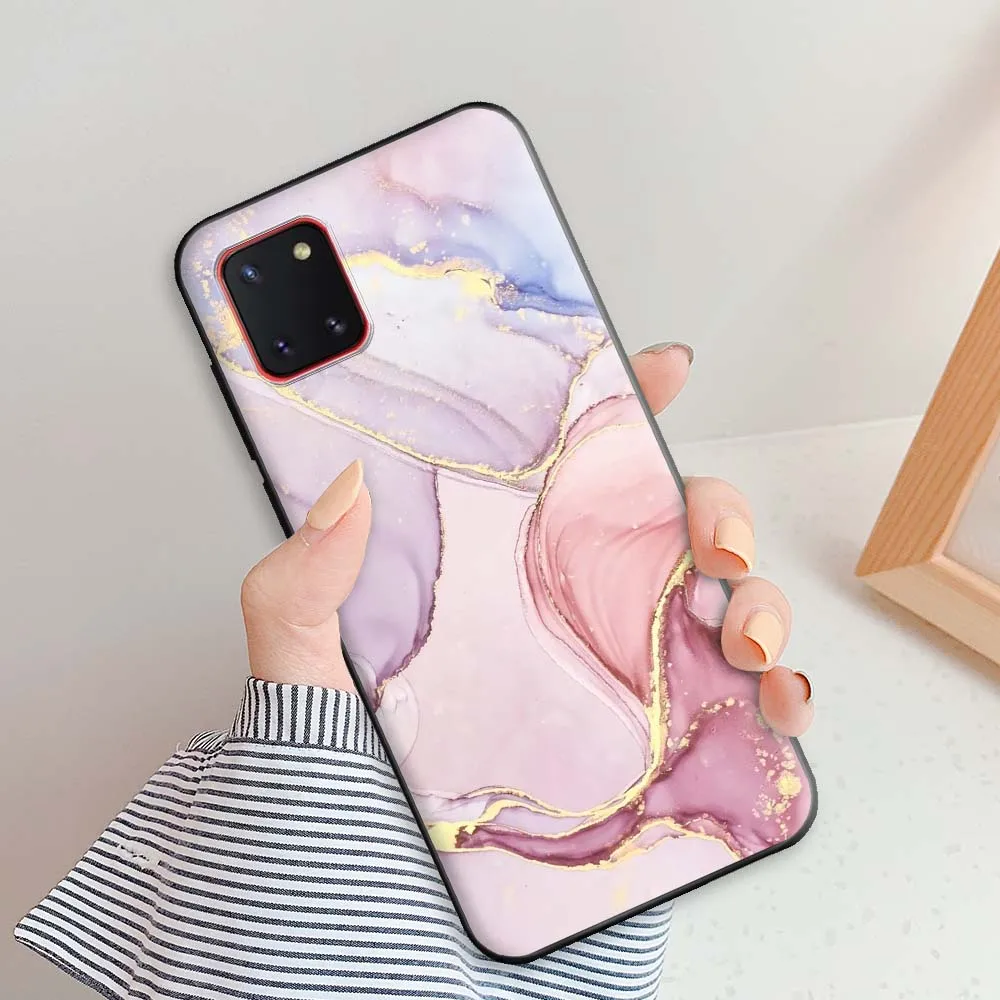 Чехол для Samsung Note 10 Lite задняя крышка A81 чехол телефона Galaxy мягкий модный бампер