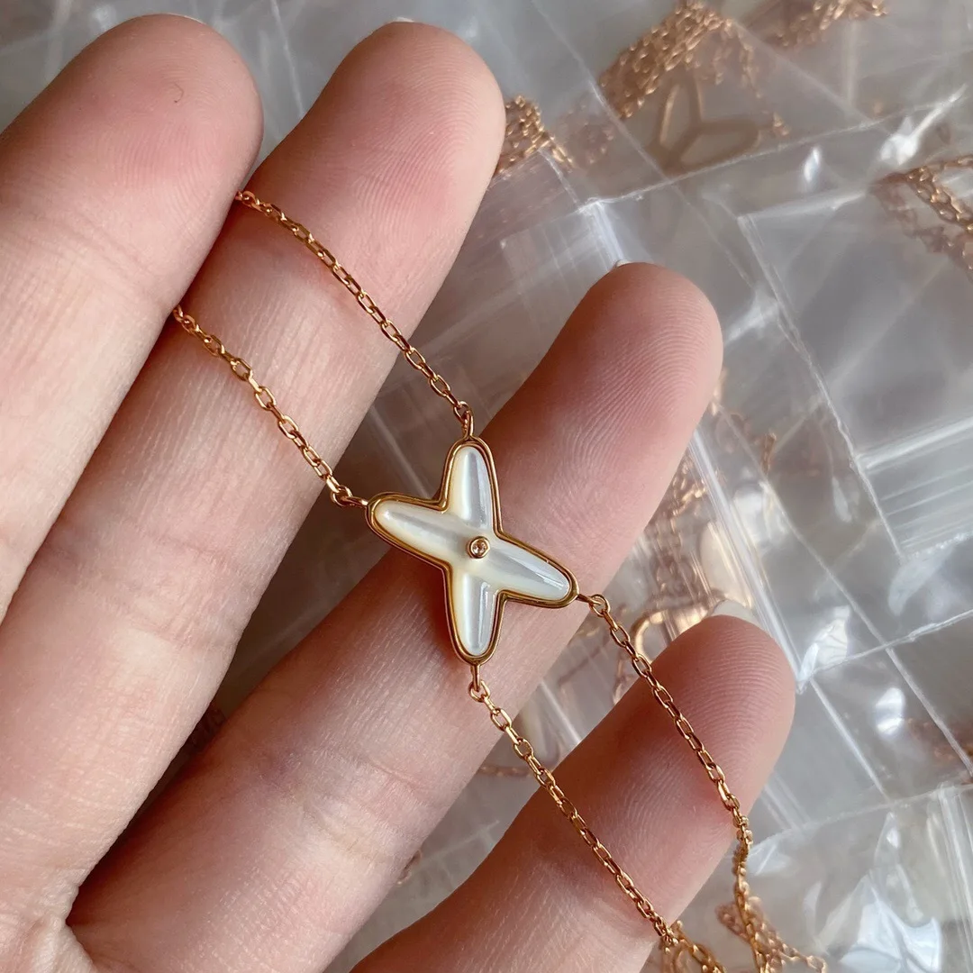 High Quality Brand Jewelry Classic White Shell Stone Bracelet S925 Sterling Silver Cross Bracelets For Women(DJ1322) | Украшения и
