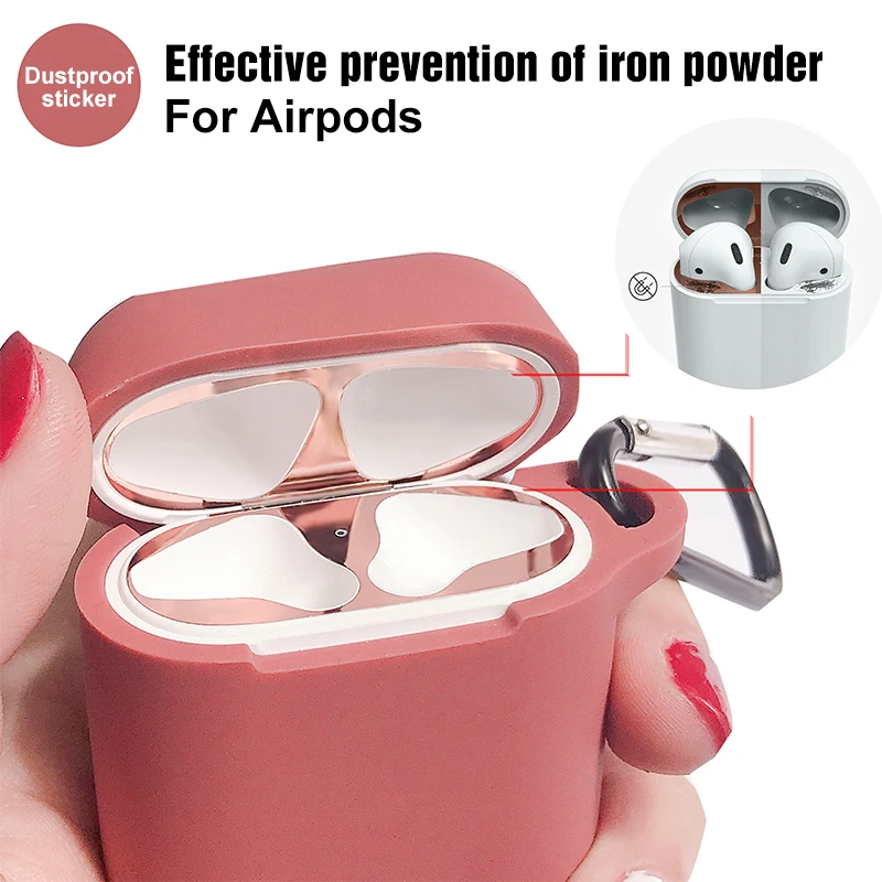 

Metal Dust Guard Sticker For Apple AirPods 3 Case Decal Anti-Scratch Protective Film Cover For Air Pods Pro 3 Skin Protection