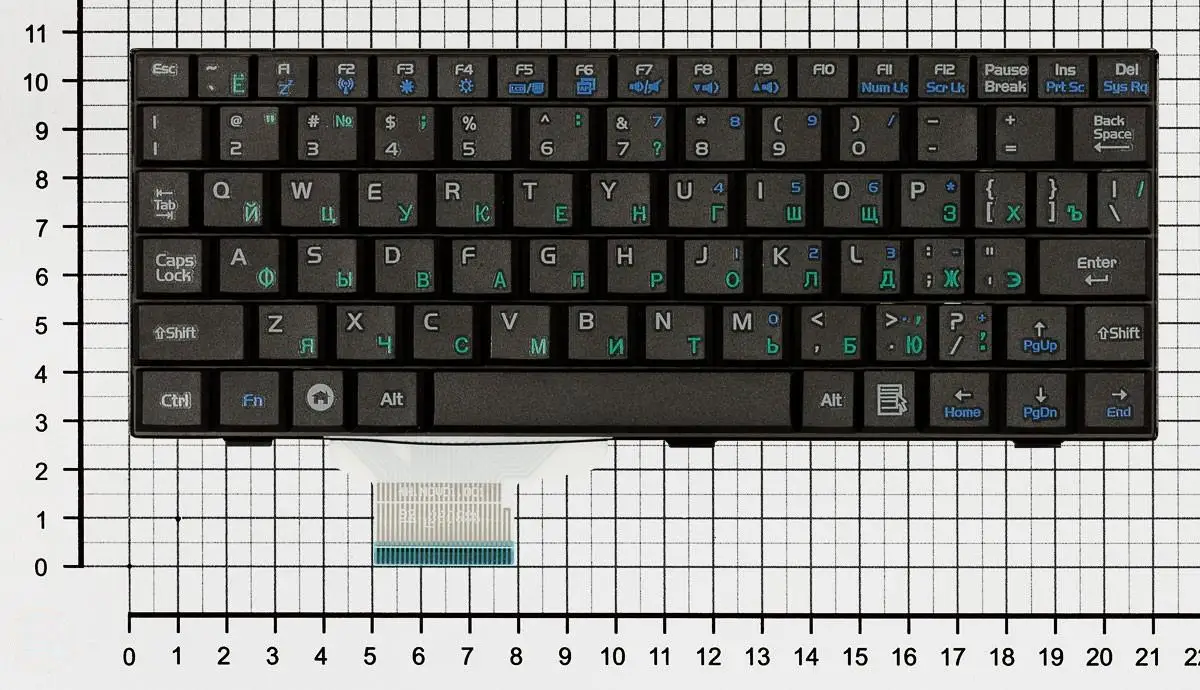 Клавиатура для Asus Eee PC 900 700 Series p/n: V072462AS1 04GN022KRU10 MP-07C63SU-5285 русская черная |