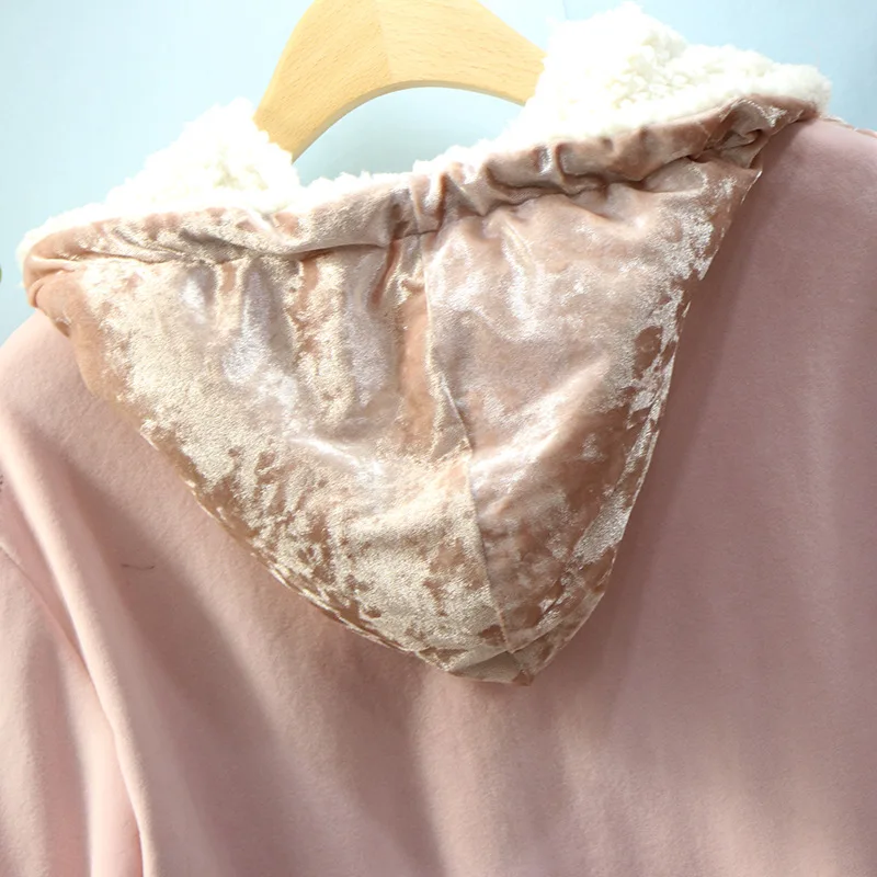 Зимняя женская пижама Новая зимняя Милая с длинным рукавом Женская бархатная