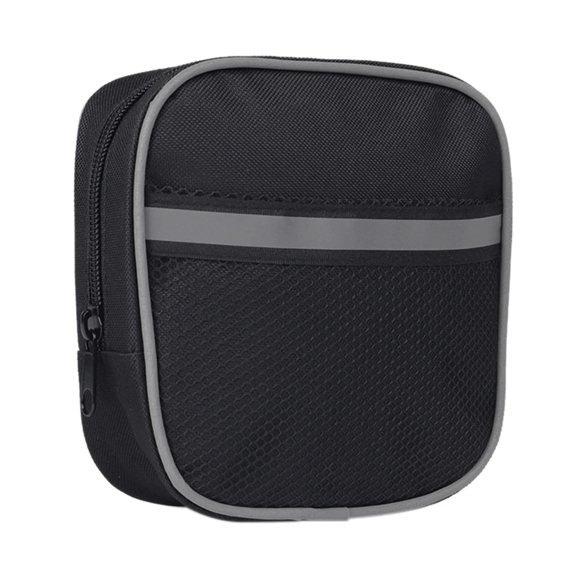 

Сумка для хранения скутеров Передняя подвесная сумка с серебристо-серой светоотражающей полосой велосипедная корзина сумка на руль для Mtb ...