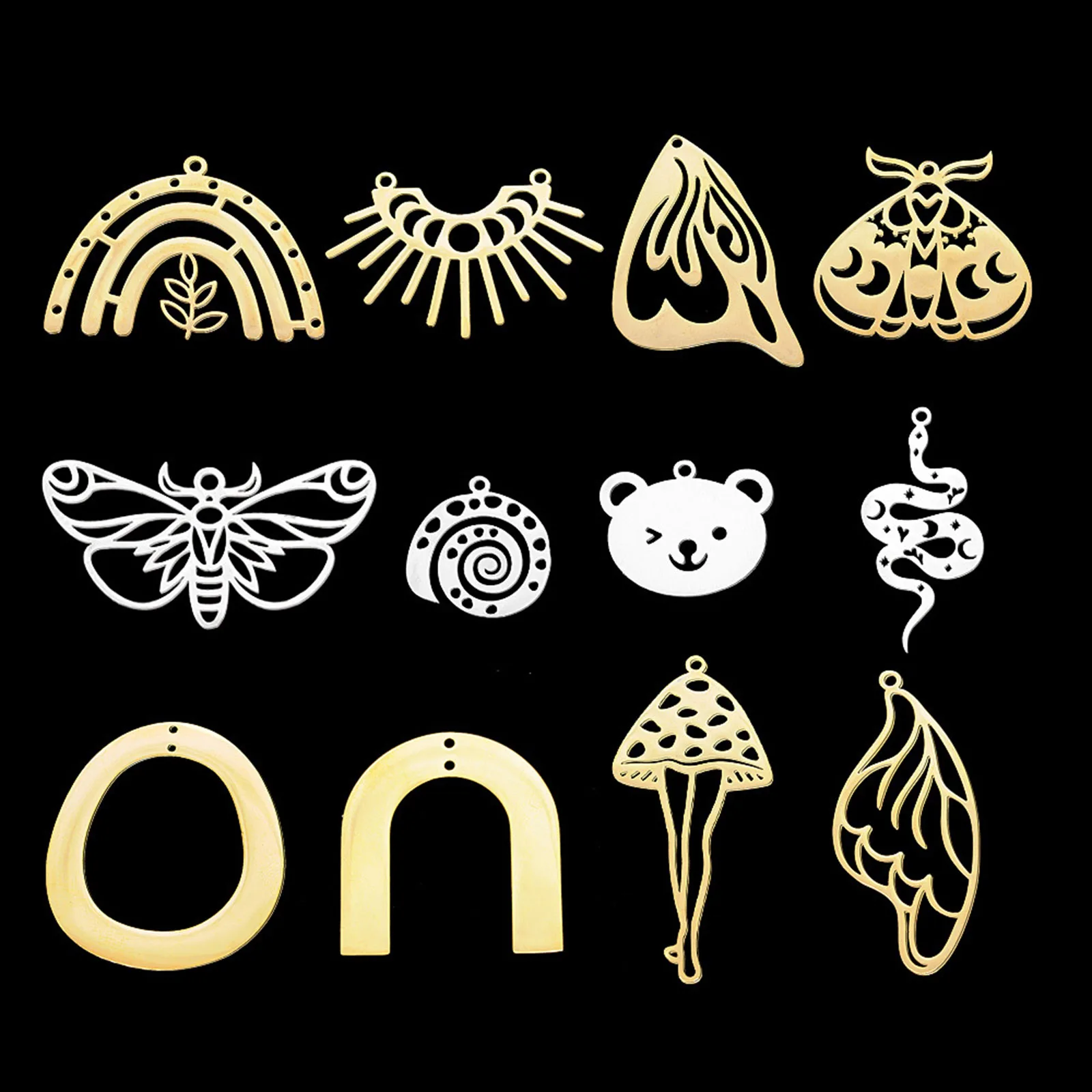 

Stainless Steel Fashion Hollow Charms Pendant For Necklace Making Multicolor Butterfly Bird Animal Pendant DIY Jewelry Findings