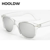 hooldw new polarized clear sunglasses women transparent frame night vision sun glasse mirror reflective glasses uv400 eyewear