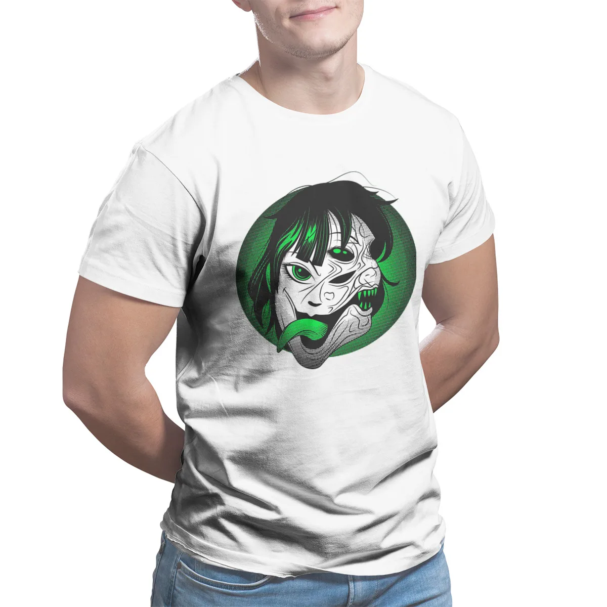 

Horror Manga Custom 100% Cotton Oversized 4XL 5XL 6XL Top quality Tees 29012
