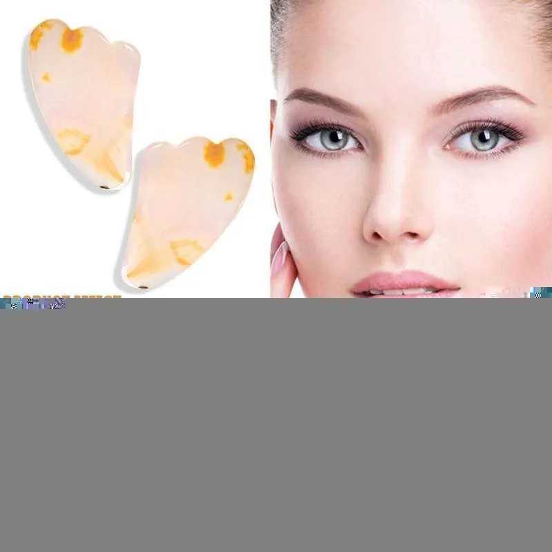

Rose Quartz Jade Guasha Stone Natural Jade Gua Sha For Face Tool Lifting Neck Board Scraper Massage Skin Beauty Remover D5K3