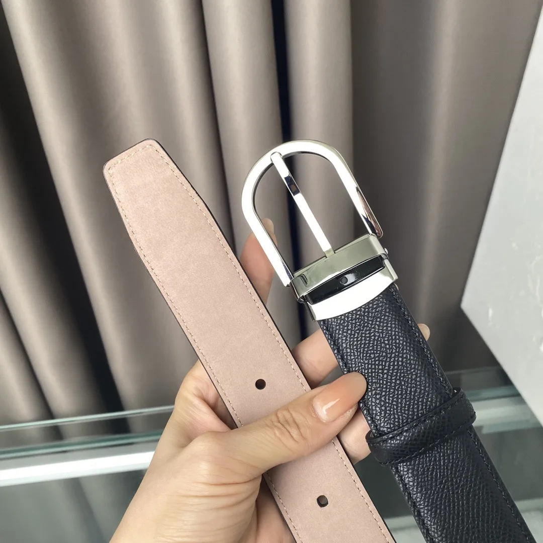 

Модный дизайнерский кожаный мужской ремень с пряжкой с язычком двусторонний доступный роскошный мужской брендовый деловой ремень для отды...