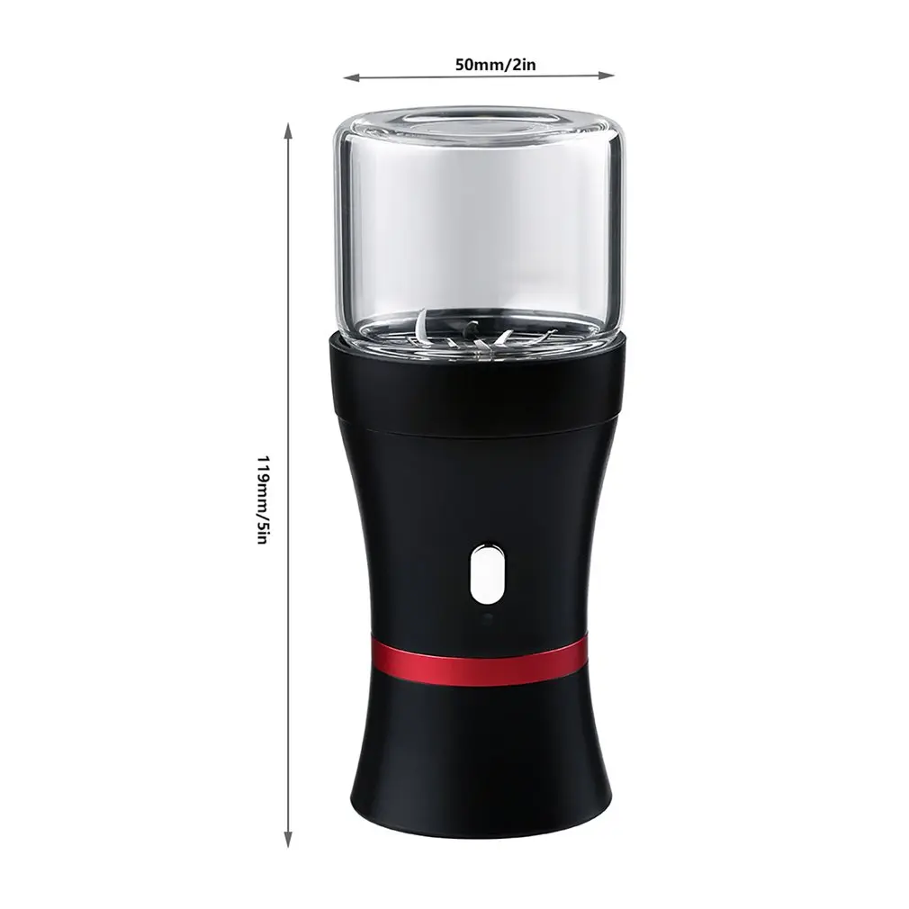 

Portable Spice Herb Grinder USB Charging Rechargeable Battery Short Circuit Protection Electric With Indicator Light