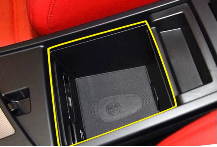 

For Alfa Romeo Giulia 2017 Accessories ABS Plastic Car Armrest Storage Box