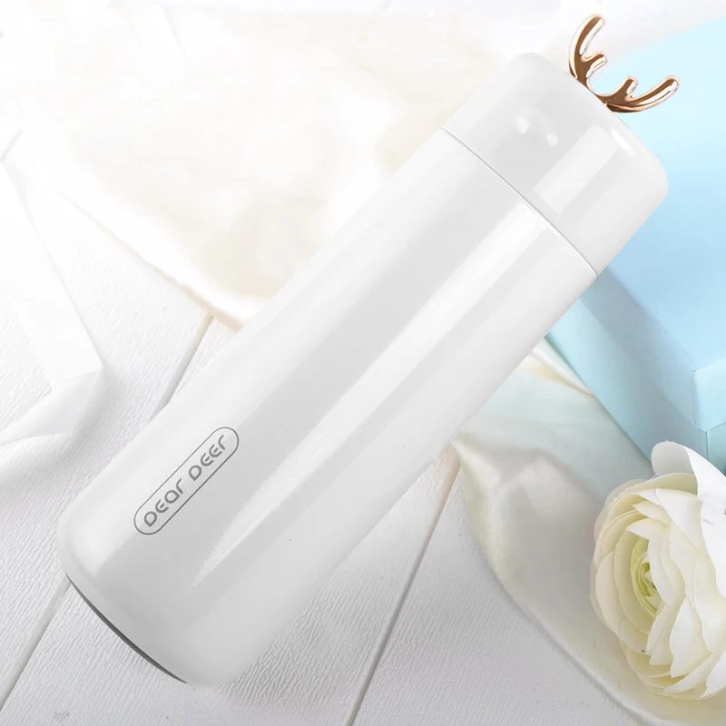 450 мл термосы с тепловым дисплеем милый олень из нержавеющей стали My Hot Water Bottle