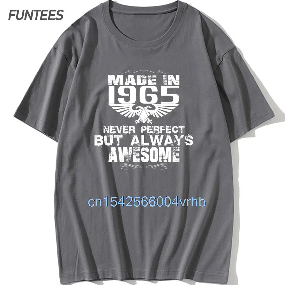 

Сделано в 1965 году, футболка с принтом 56 в подарок на день рождения, необычная футболка из 100% хлопка, мужские футболки с коротким рукавом для годовщины