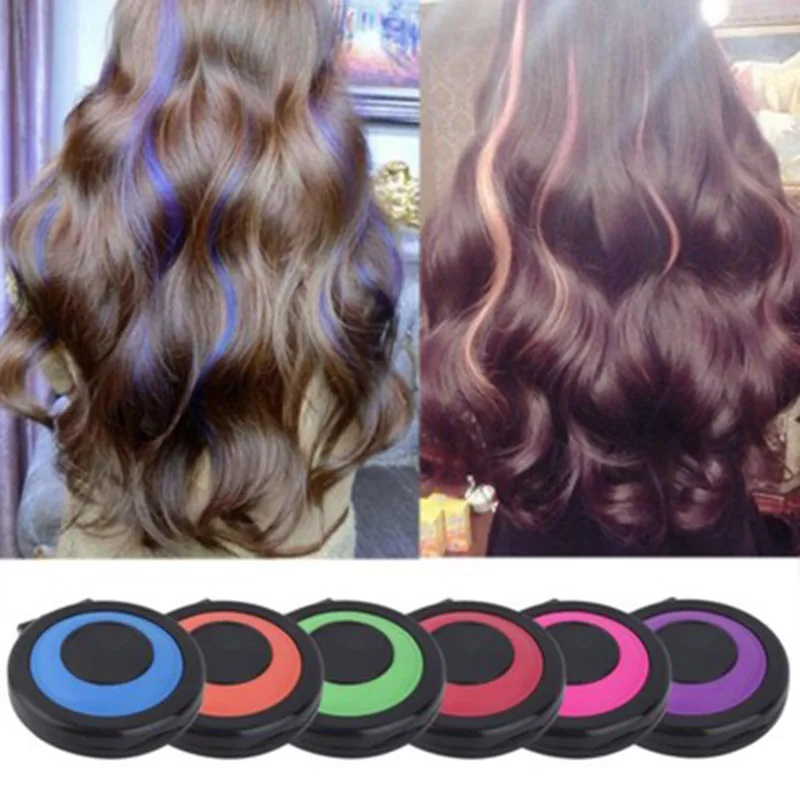 Временная пудра для окрашивания волос набор многоразового использования