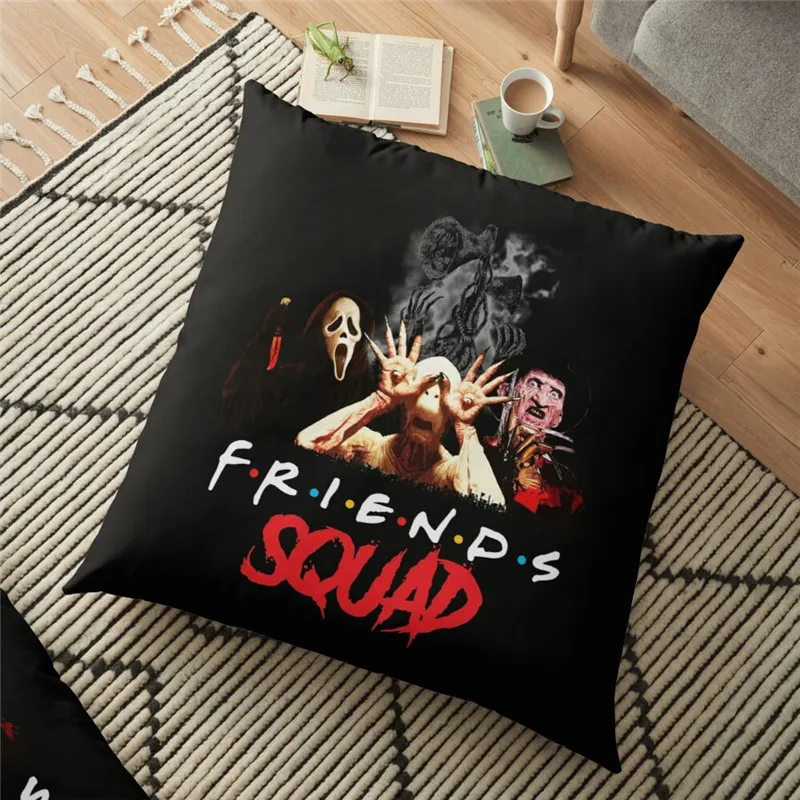 

Merry christmas cushion Cover best friends squad Printed 45*45cm Christmas Pillowcase Gifts Xmas Cushion Decorative for home