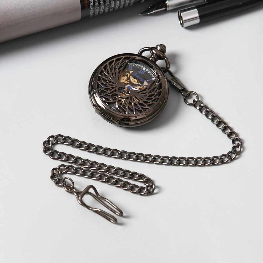 Винтаж классические стимпанк Скелет Черный сплав Chinses Flying Дракон &amp Феникс