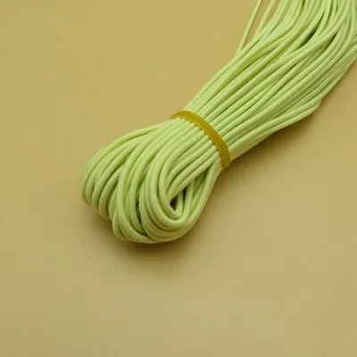 Light yellow 5meters 2 мм Экологичный круглый резиновый эластичный шнур эластичные ленты Веревка Ювелирные браслеты изготовление одежды бирка DIY аксессуары для рукоделия - Цвет: Light yellow 5meters